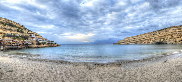 Matala Beach Krétán